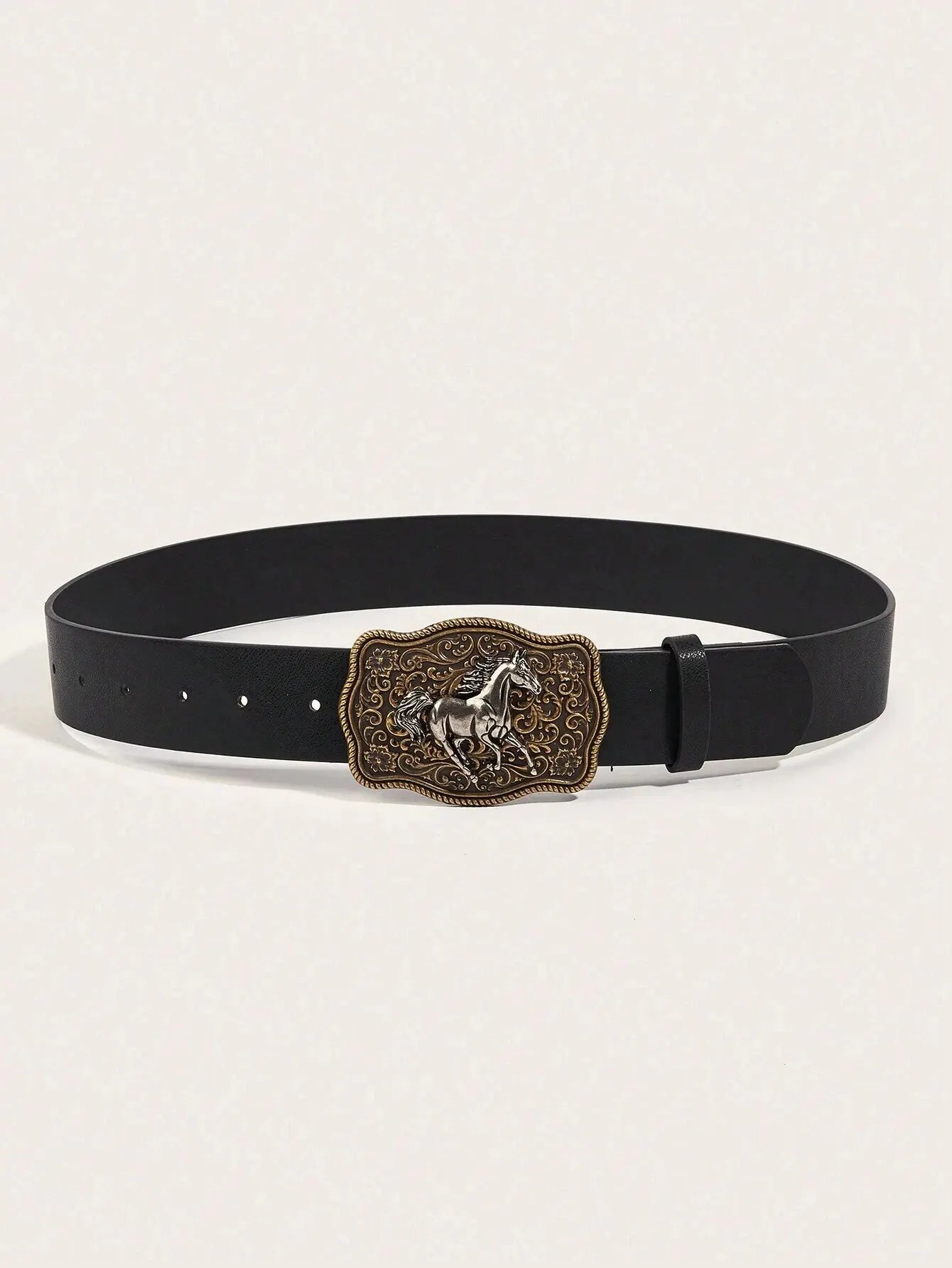 Women's Western Cowgirl Antique Gold buckle/Brown belt