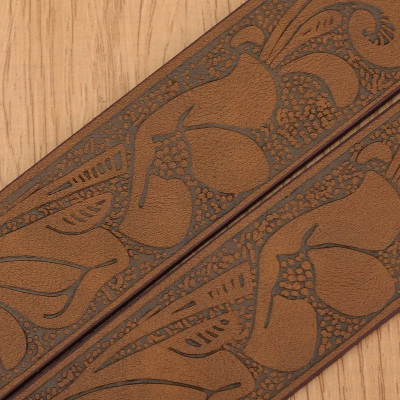 Leather Western cowgirl Brown Metal belt