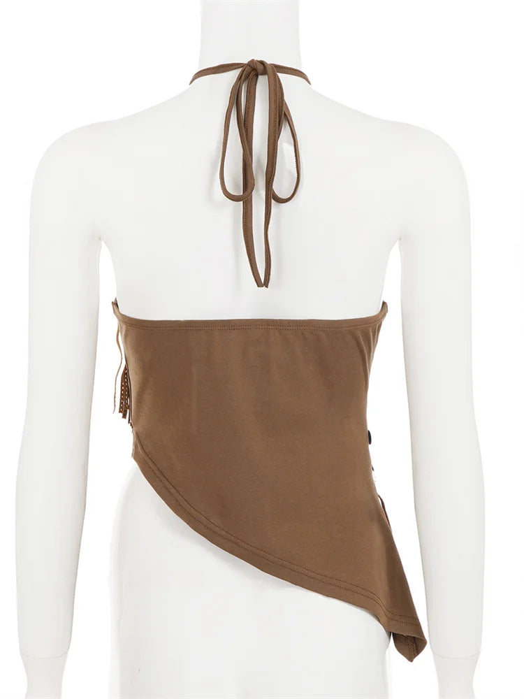CHRONSTYLE Retro/western Women Sleeveless vest